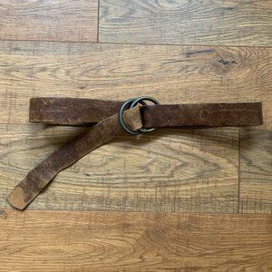 Vintage Brown Leather Belt